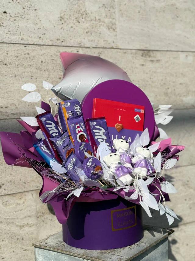 Purple "sweet box" | ծաղիկներ, ծաղկեպսակներ, բույսեր - առաքում Երևան
