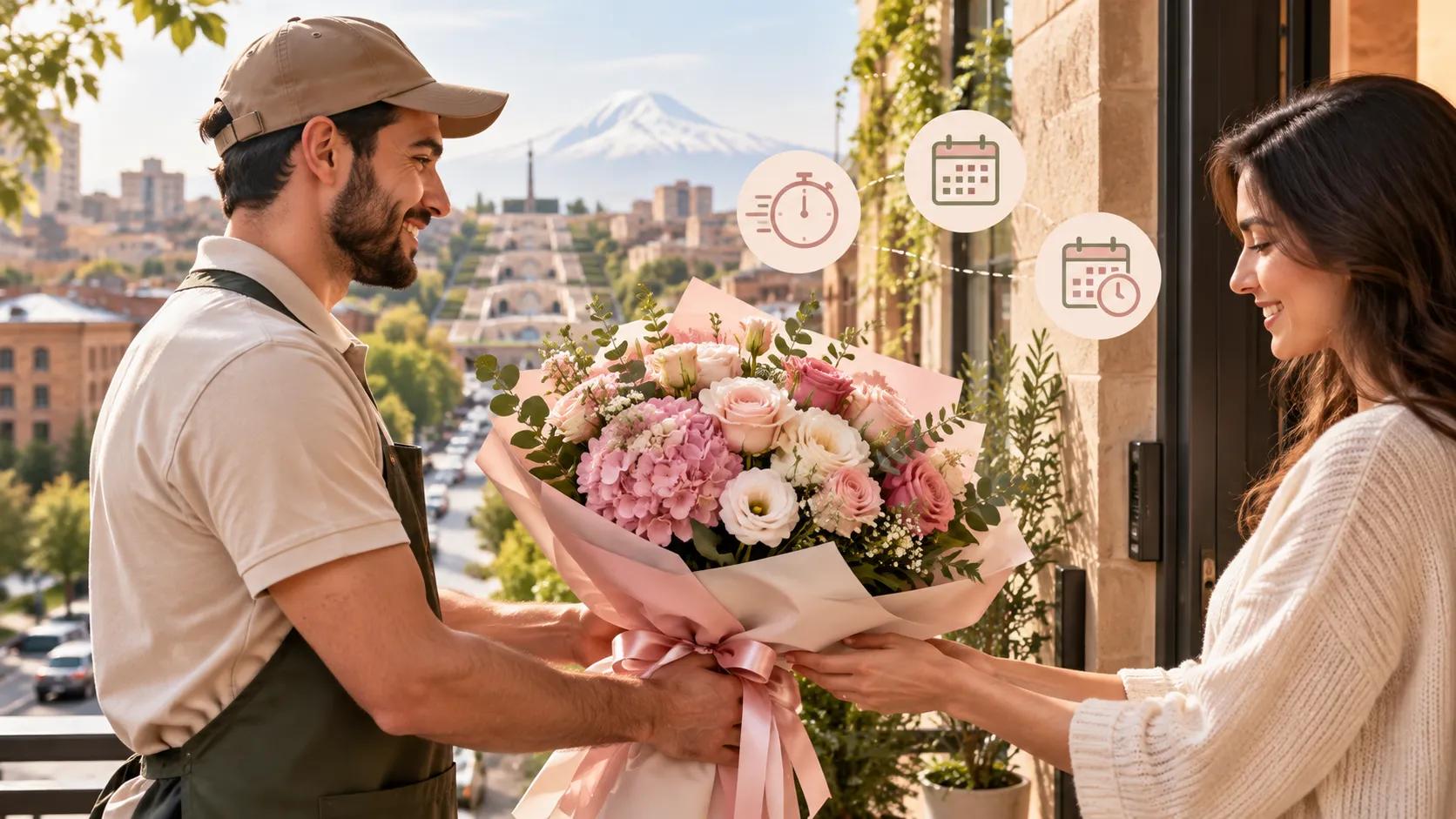 Same day flower delivery in Yerevan.how does it work