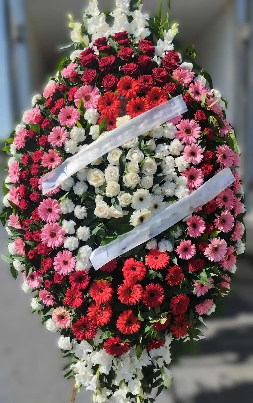 Mourning wreath, oval for requiem and funeral Mourning wreath, oval for requiem and funeral | ծաղիկների առաքում Երևանում